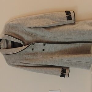 Icelandic Design Grey Wool Double Breasted Coat